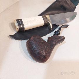 lotto 2 pz pipa in radica rusticata 