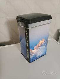 barattolo latta vintage monte pelmo