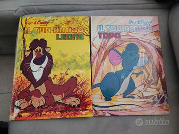 2 libri Disney leone e topo vintage