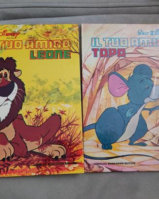 2 libri Disney leone e topo vintage