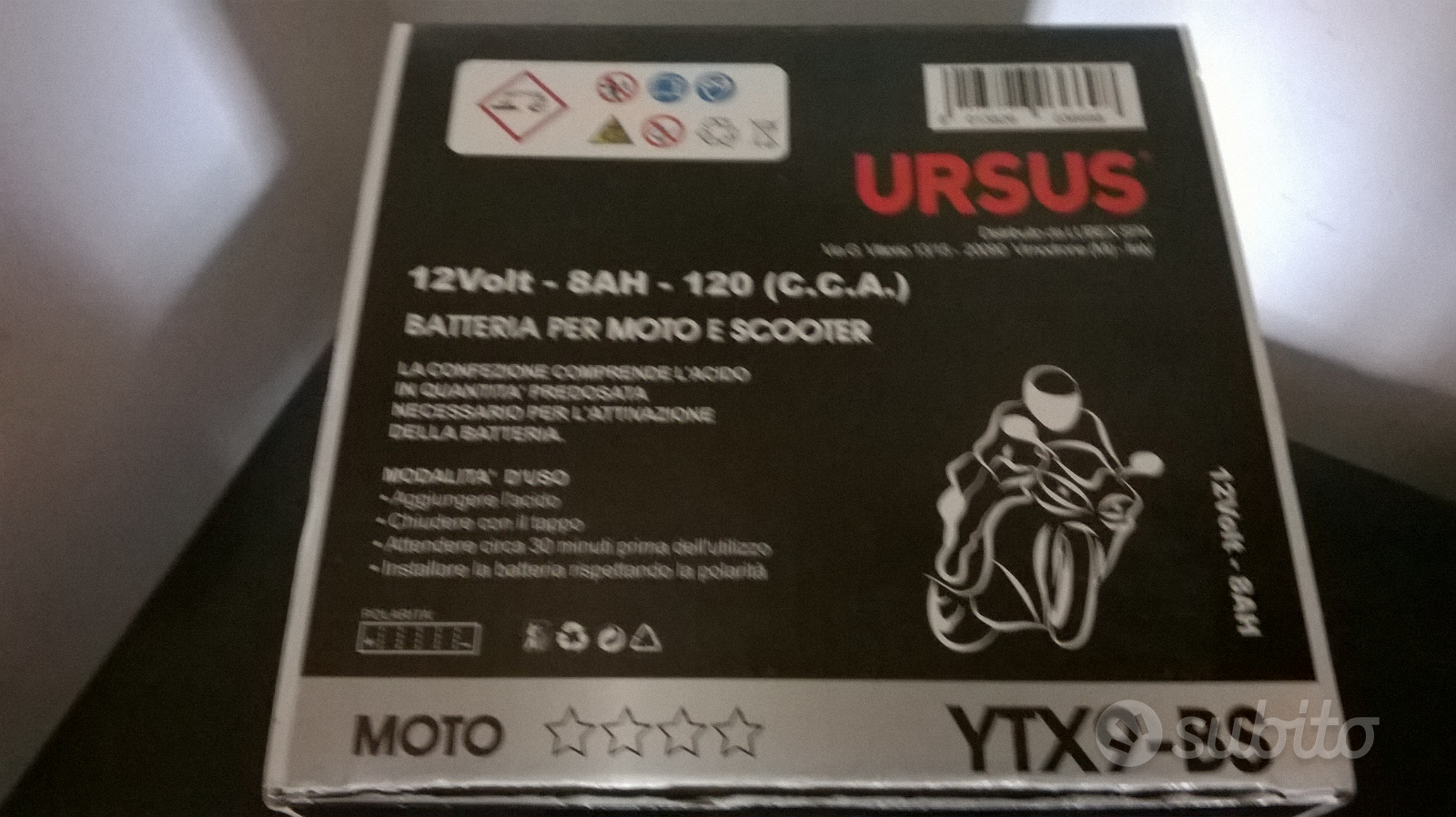 Batteria Moto/scooter Ursus 9ah