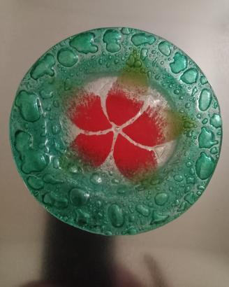 posacenere vintage anni 80 lavorazione a bolle