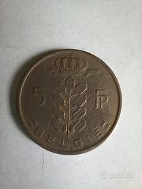 5 Franchi Belgio 1949