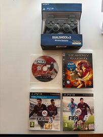 Controller Compatibile PS3 nero  + 4 giochi ps3