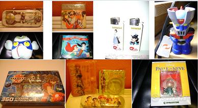 Gadget ANIIME portachiavi sticker cd accendini