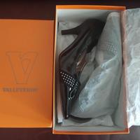 NUOVE Scarpe donna valleverde cuoio nero con tacco