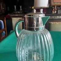 Caraffa vetro e silver plated