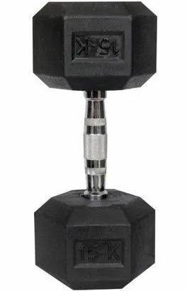 Manubri Hex Rubber Dumbbell Copie 15/15kg