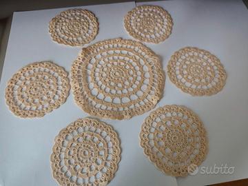 set sottobicchieri ad uncinetto