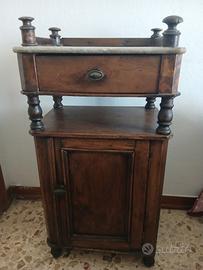 comodino  antico con marmo