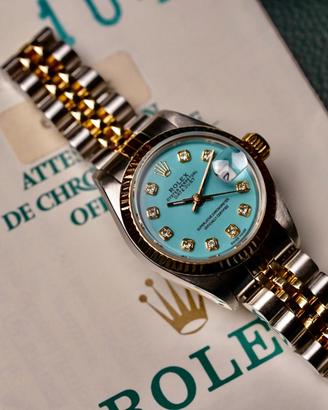 Rolex Datejust Ref. 69173 Tiffany Dial Full Set  