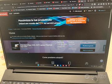 Lenovo Thinkpad P16S Gen 3 garanzia 33 mesi