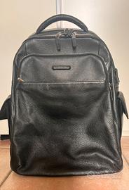 PIQUADRO Zaino porta pc/airpad VERA PELLE nera