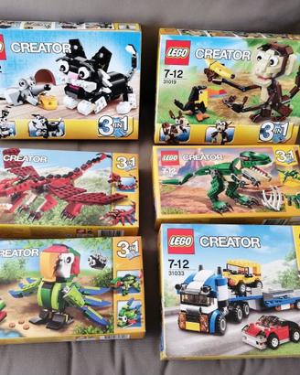 Lego Creator 3 in 1 Animali e Veicoli 6 SET NUOVI