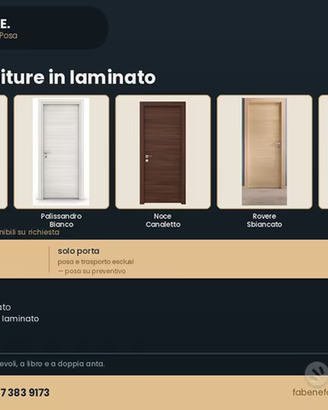 Porte in laminato diversi colori