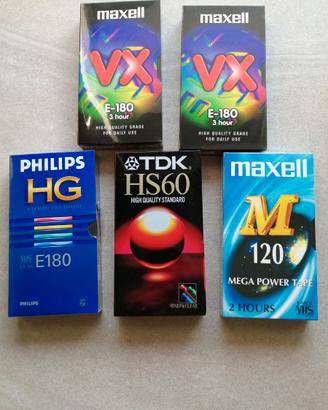 Lotto VHS Vergini Sigillate (NOS) - TDK, Maxell, P