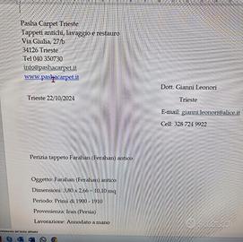 Tappeto persiano antico di grande valore