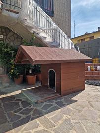 Cuccia in legno con veranda per cani (Ritiro a man