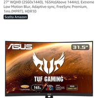 Monitor Gaming Asus 27 pollici