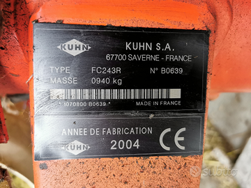 Falciacondizionatrice Kuhn 243 R