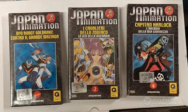 3 VHS Japan Animation - Goldrake, Harlock, Zodiaco