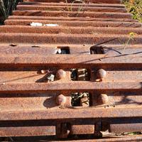  coppia di cingoli in ferro per escavatore