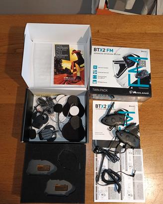 Btx2 FM in coppia per casco moto
