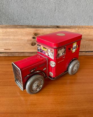 Contenitore latta camioncino vintage Silver Crane