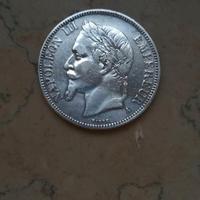 5 franchi 1867 ARGENTO 900