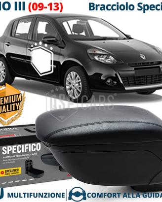 Bracciolo Per Renault Clio 3 SPECIFICO in PELLE-PU