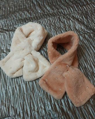 Sciarpe/scaldacollo con perline in ecopellicia