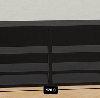 Scaffale Ikea Besta 120x64 con ripiani