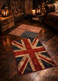Tappeti stile vintage bandiera uk & usa