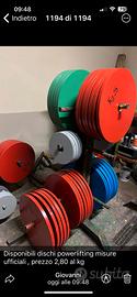 Dischi powerlifting calibrati