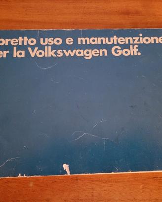 libretto uso e manutenzione golf 1980