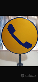 rara insegna telefonica pubblica