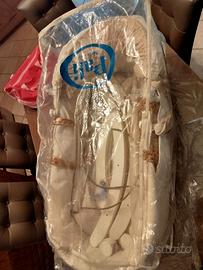 Culla pali in palma a nido d'ape con bian