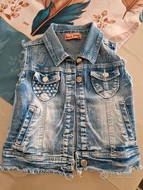 gilet in jeans per bambina 