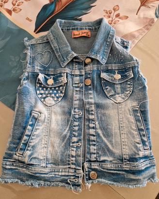 gilet in jeans per bambina 