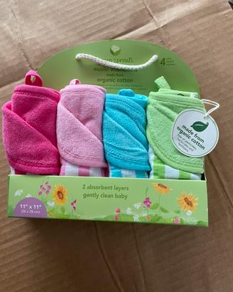 Set salviettine cotone organico