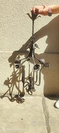 lampadario in ferro battuto 