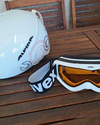 Casco e maschera da sci