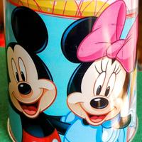 Salvadanaio in latta, con Minnie e Topolino 