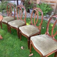 10 sedie in noce epoca 700