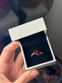 Anello Pandora con Doppi Cuori