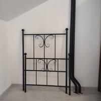 Lettino singolo ferro battuto nero