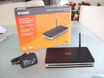 Router Modem Wi Fi D-Link DSL-2640B e Alimentatore