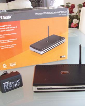 Router Modem Wi Fi D-Link DSL-2640B e Alimentatore