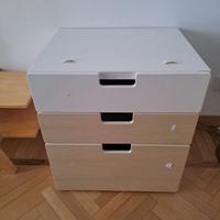 Mobile basso SMÅSTAD - con cassetti e cassettone