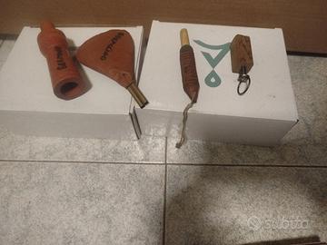 4 richiami antichi artigianali per uccelli